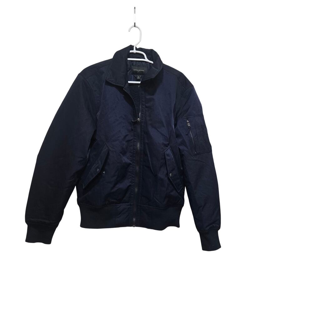 Banana Republic Factory Jules Flight Jacket Men M Preppy Navy Bomber